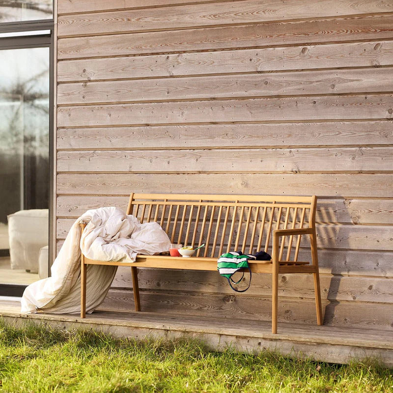 FDB Møbler M11 Sammen Bench with Backrest ม้านั่งไม้ teak มีพนักพิงสำหรับ outdoor ออกแบบโดย Thomas E. Alken