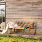 FDB Møbler M11 Sammen Bench with Backrest ม้านั่งไม้ teak มีพนักพิงสำหรับ outdoor ออกแบบโดย Thomas E. Alken