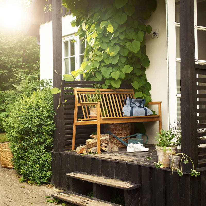 FDB Møbler M12 Sammen Bench with Backrest ม้านั่งไม้ teak สำหรับ 2 ที่นั่ง มีพนักพิง ออกแบบโดย Thomas E. Alken
