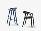 Mattiazzi MC1 SHE SAID Counter และ Bar Stool สตูลไม้ ash ออกแบบโดย Nitzan Cohen พร้อม backrest โค้งต่อเนื่องและรายละเอียดงานไม้ร่วมสมัย