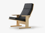 Mattiazzi MC15 QUINDICI Lounge Chair โครงไม้ ash พร้อม removable upholstery สำหรับพื้นที่ภายในร่วมสมัย
