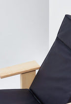 Mattiazzi MC15 QUINDICI Lounge Chair โครงไม้ ash พร้อม removable upholstery สำหรับพื้นที่ภายในร่วมสมัย