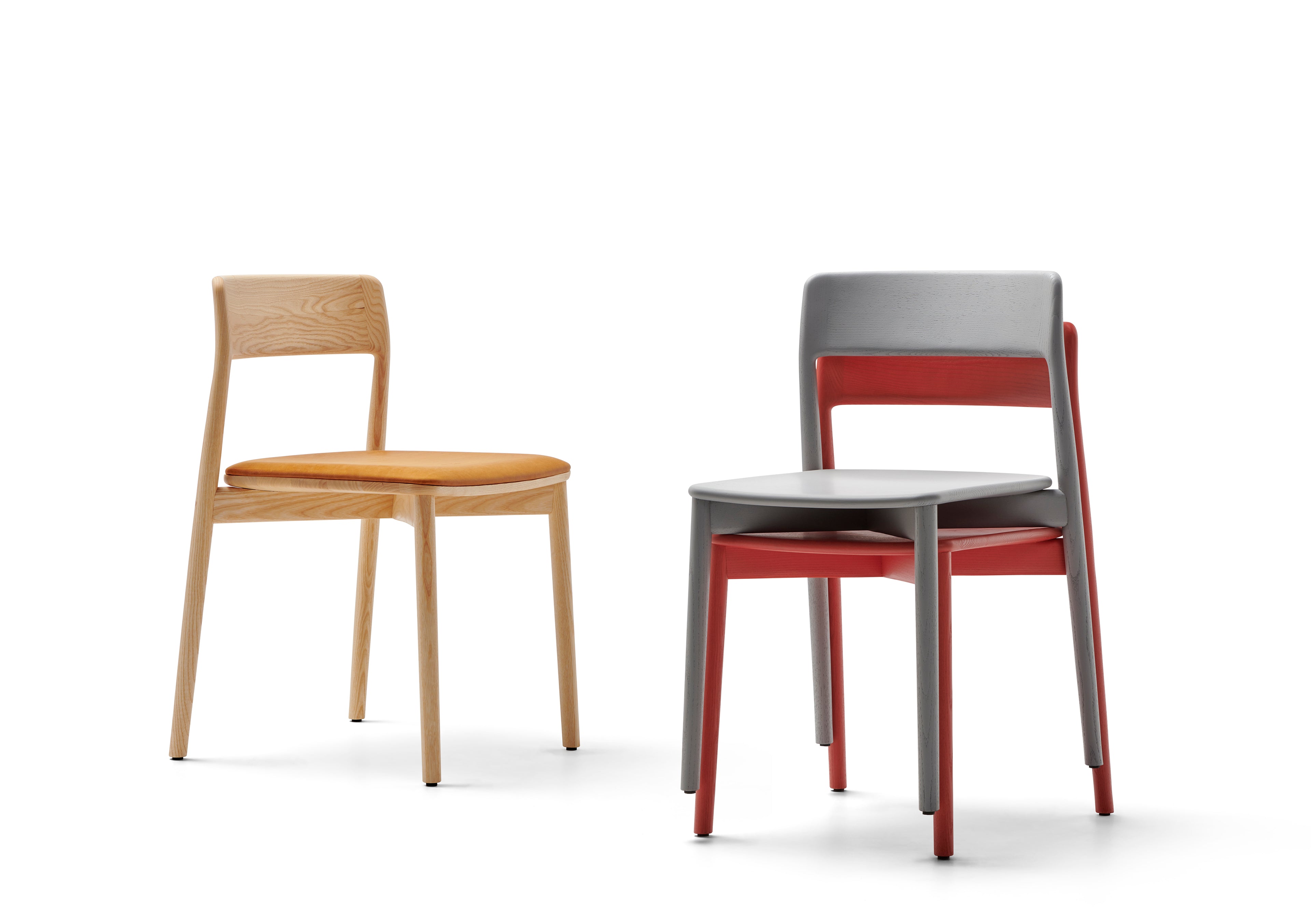 Mattiazzi SETA Chair เก้าอี้โครงไม้ ash แบบ stackable สำหรับร้านอาหาร คาเฟ่ และพื้นที่ภายในร่วมสมัย