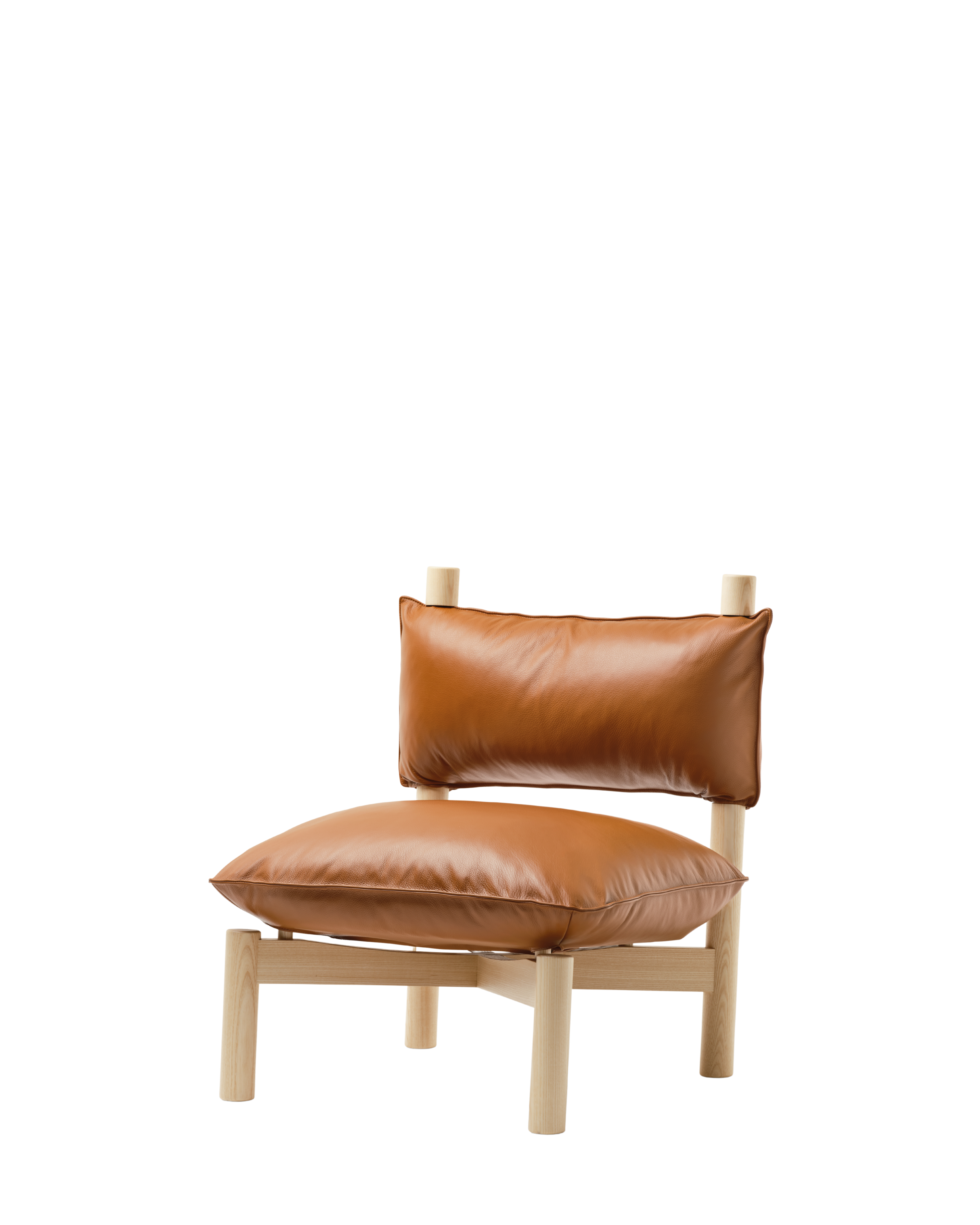 Mattiazzi PAF PAF Lounge เก้าอี้ lounge โครงไม้ ash พร้อม removable upholstery สำหรับพื้นที่นั่งเล่นและพื้นที่ภายในร่วมสมัย