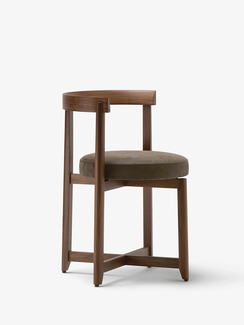 Mattiazzi APSIS Armchair เก้าอี้พักแขนโครงไม้ beech / walnut พร้อมเบาะบุและพนักพิงโค้ง สำหรับโต๊ะอาหาร คาเฟ่ ร้านอาหาร และพื้นที่ภายในร่วมสมัย