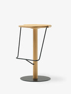 Mattiazzi MC9 UNCINO Bar Stool สตูลไม้ ash พร้อมโครง metal frame ออกแบบโดย Ronan & Erwan Bouroullec