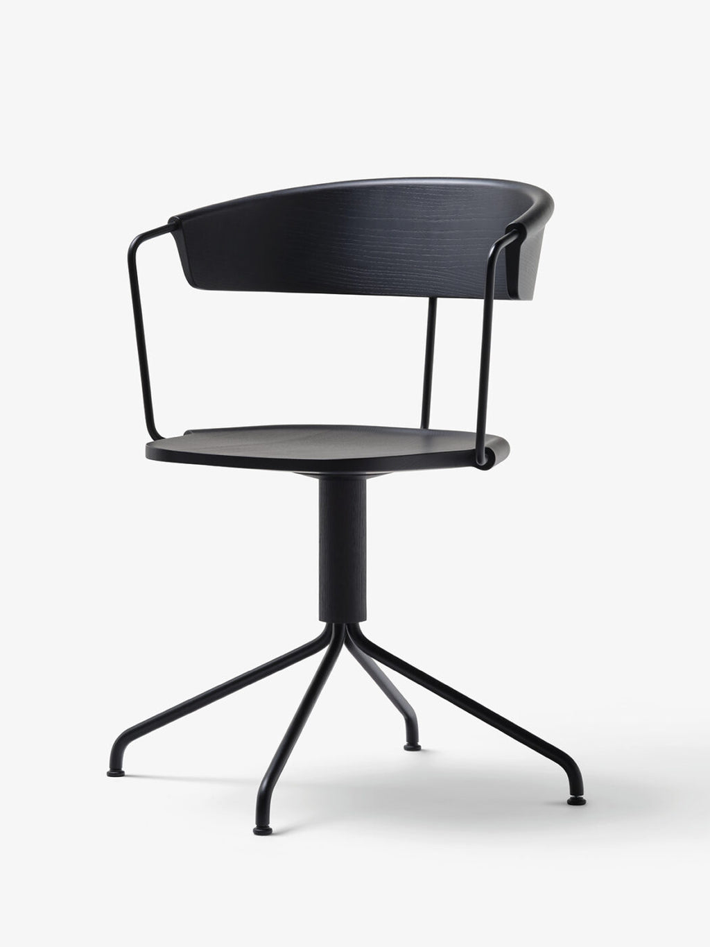 Mattiazzi MC9 UNCINO Version A เก้าอี้ไม้พร้อมฐาน swivel metal ออกแบบโดย Ronan & Erwan Bouroullec