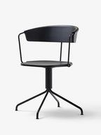 Mattiazzi MC9 UNCINO Version A เก้าอี้ไม้พร้อมฐาน swivel metal ออกแบบโดย Ronan & Erwan Bouroullec