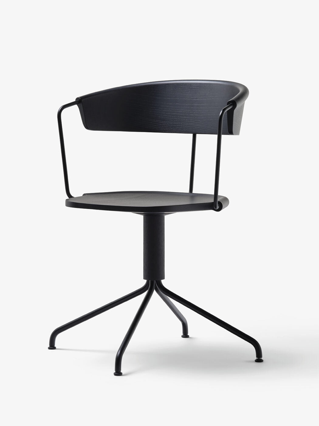 Mattiazzi MC9 UNCINO Version A เก้าอี้ไม้พร้อมฐาน swivel metal ออกแบบโดย Ronan & Erwan Bouroullec