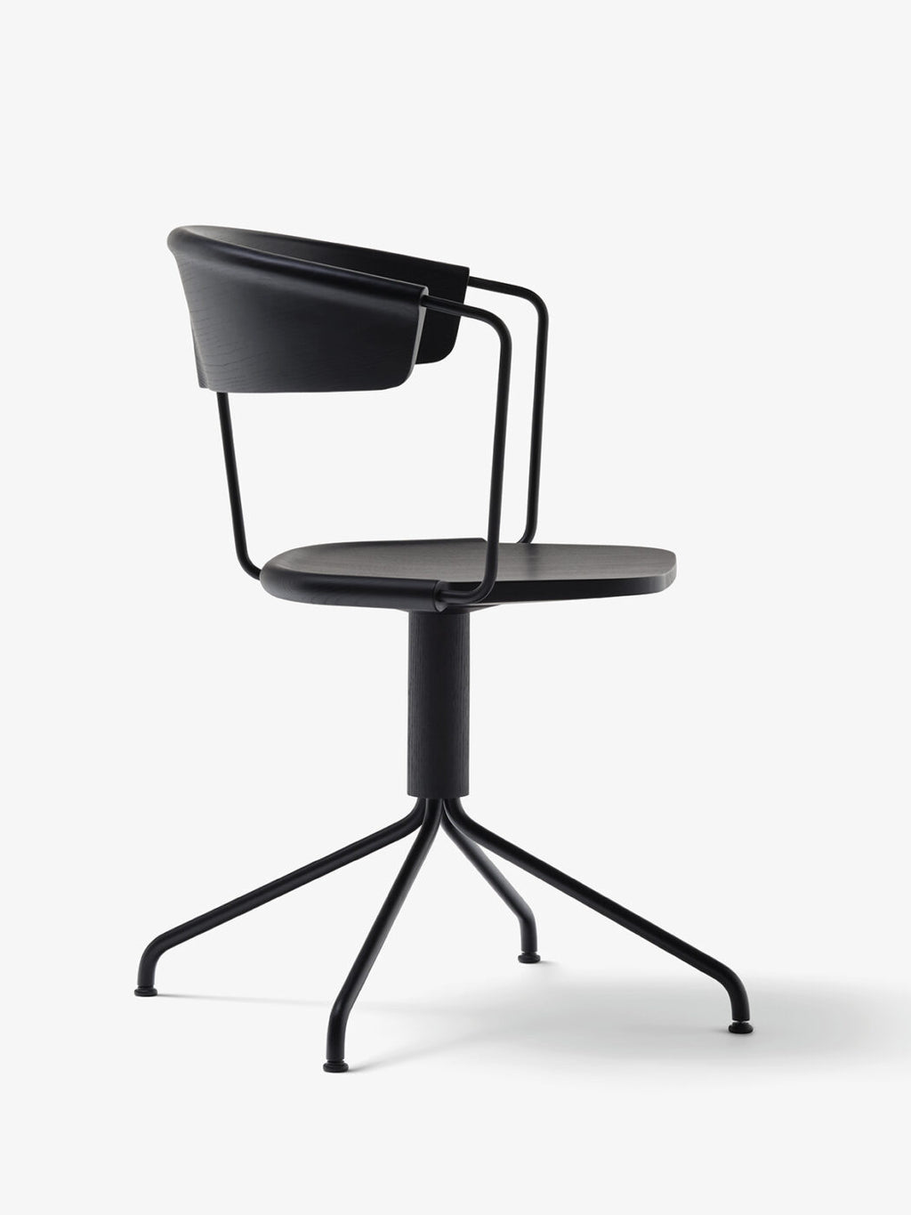 Mattiazzi MC9 UNCINO Version A เก้าอี้ไม้พร้อมฐาน swivel metal ออกแบบโดย Ronan & Erwan Bouroullec