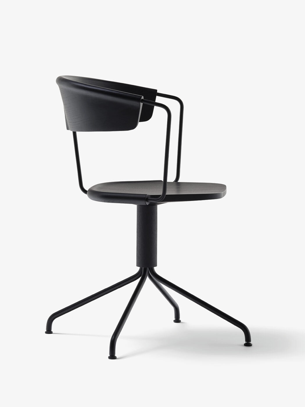 Mattiazzi MC9 UNCINO Version A เก้าอี้ไม้พร้อมฐาน swivel metal ออกแบบโดย Ronan & Erwan Bouroullec