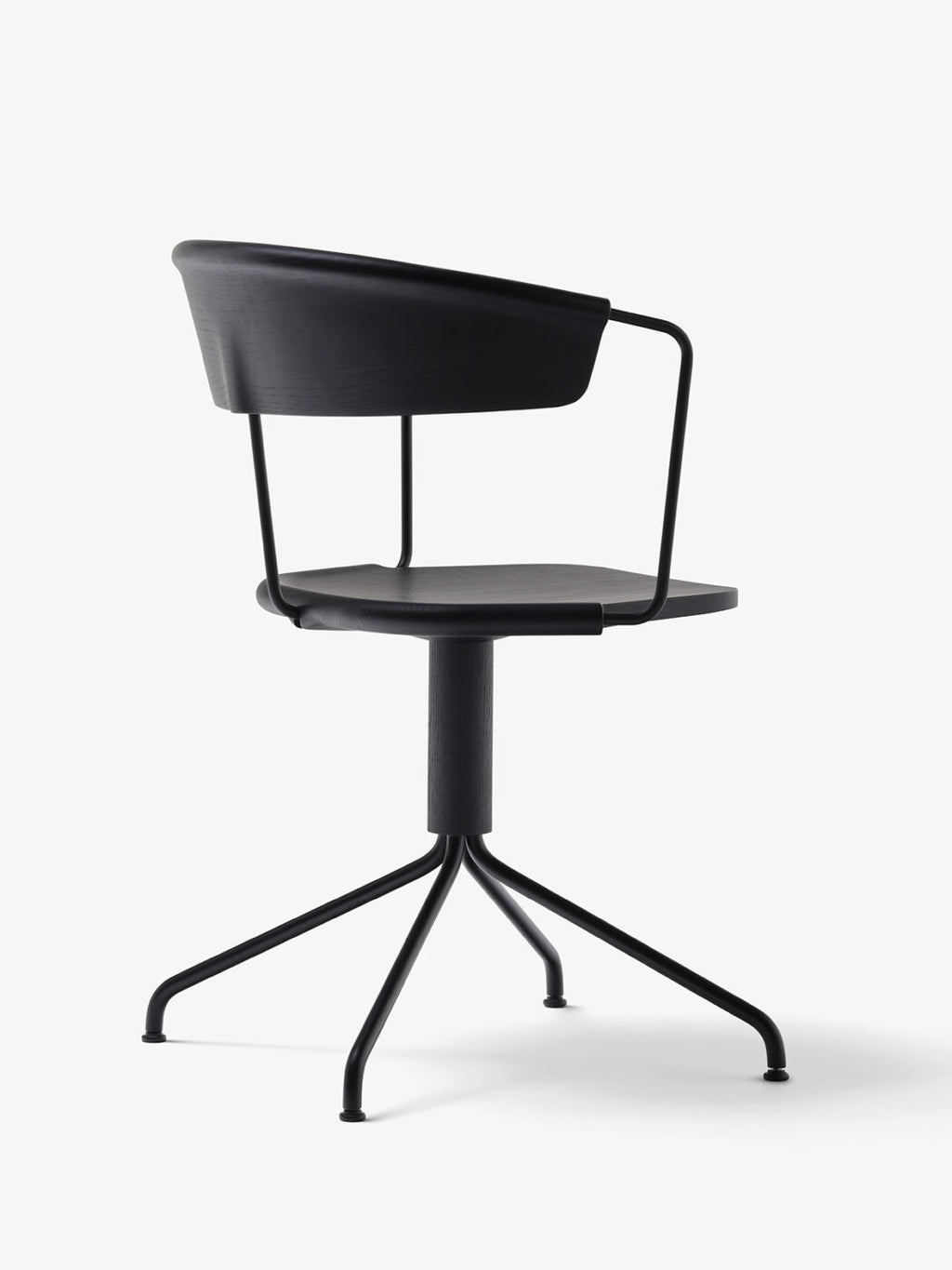 Mattiazzi MC9 UNCINO Version A เก้าอี้ไม้พร้อมฐาน swivel metal ออกแบบโดย Ronan & Erwan Bouroullec