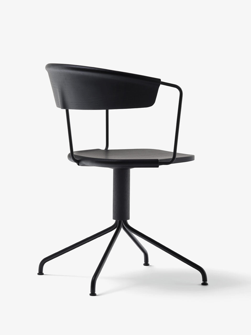 Mattiazzi MC9 UNCINO Version A เก้าอี้ไม้พร้อมฐาน swivel metal ออกแบบโดย Ronan & Erwan Bouroullec