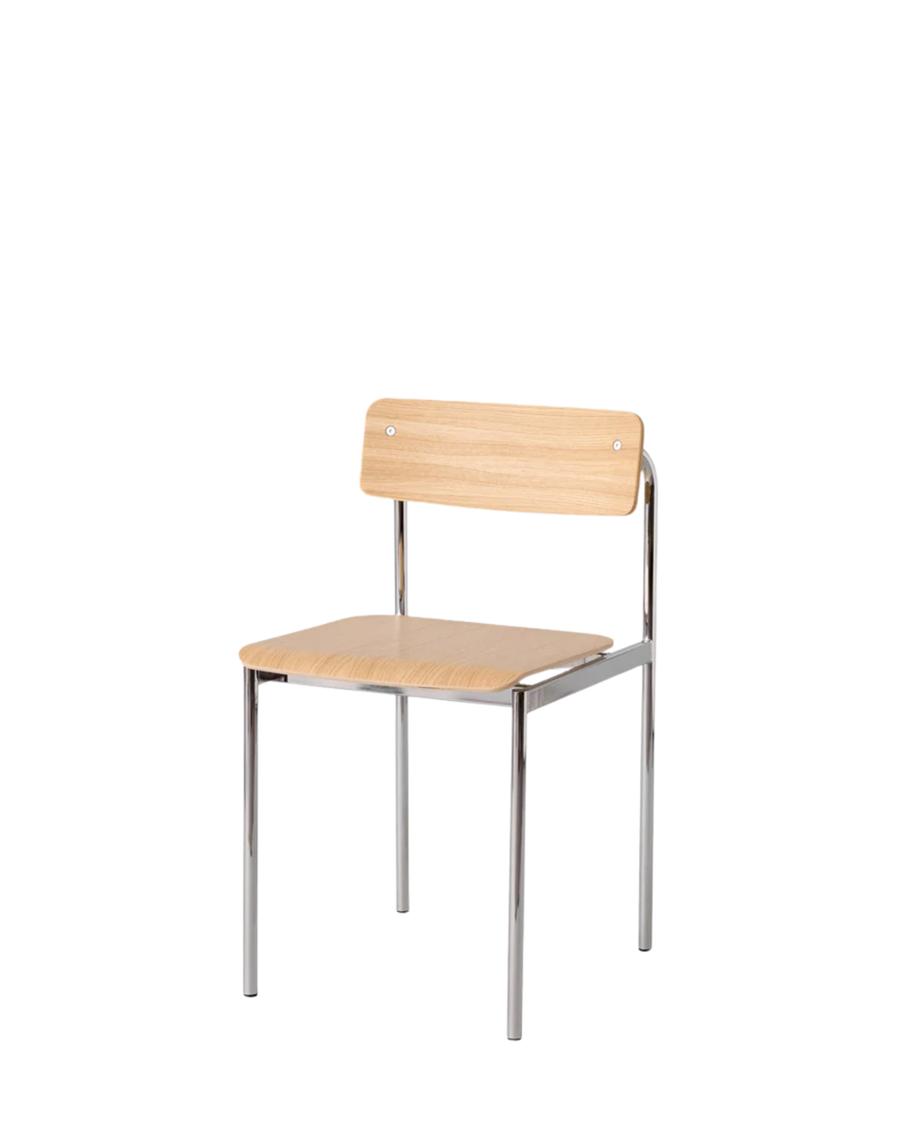 MOEBE Offset Chair เก้าอี้โครงเหล็กดีไซน์มินิมอล ที่นั่งไม้โอ๊ค จากแบรนด์ MOEBE