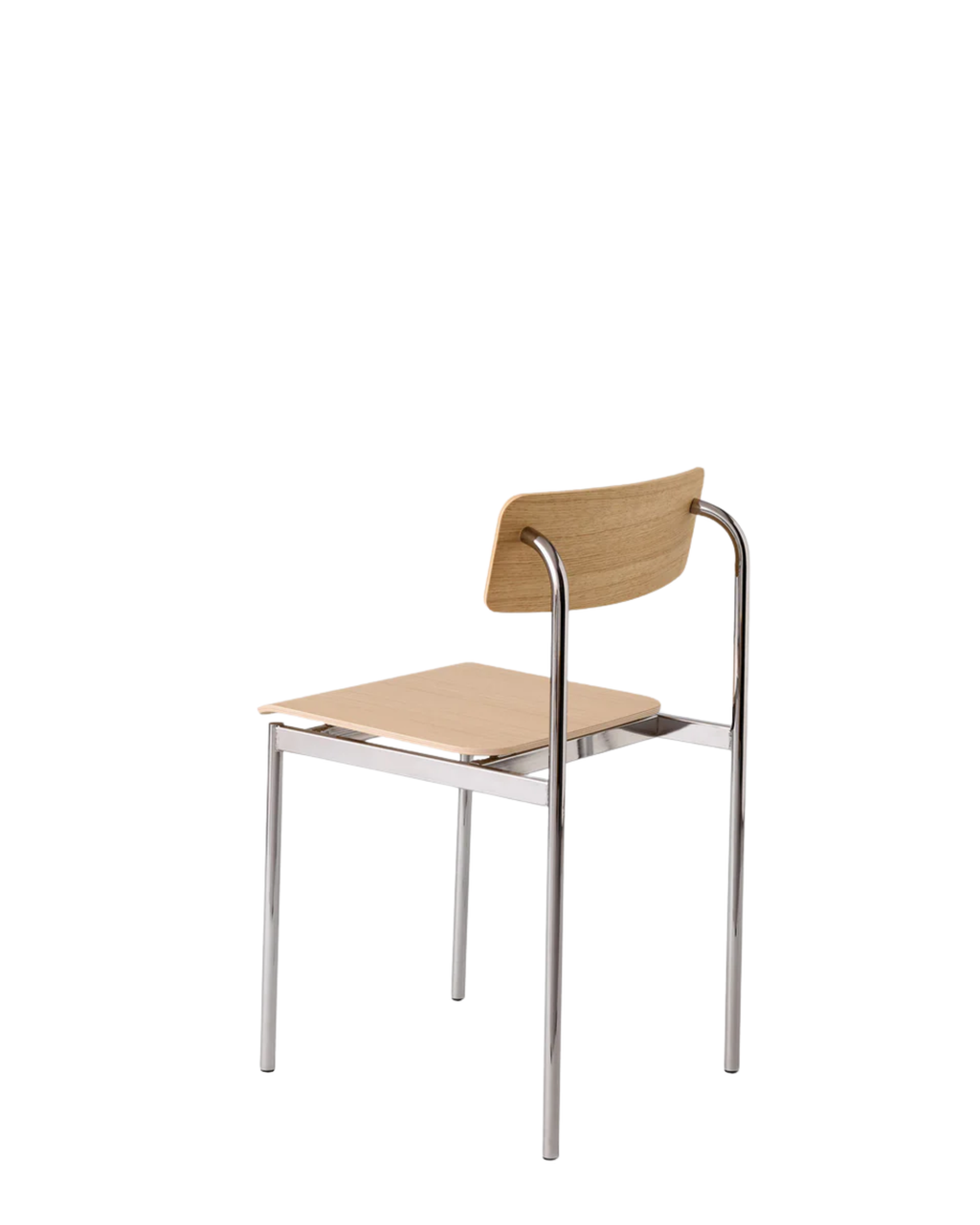 MOEBE Offset Chair เก้าอี้โครงเหล็กดีไซน์มินิมอล ที่นั่งไม้โอ๊ค จากแบรนด์ MOEBE