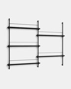 ชั้นวางของจาก MOEBE ดีไซน์เรียบง่ายแบบสแกนดิเนเวีย ปรับเปลี่ยนได้ตามพื้นที่และการใช้งาน ผลิตจากไม้โอ๊กแท้และโครงเหล็กเคลือบสีพาวเดอร์ แบบโมดูลาร์ปรับเพิ่มช่องหรือทำเต็มผนังได้ ใช้ชั้นไม้โอ๊ควีนียร์ FSC นำเข้าโดย Old Pine Trees.