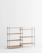 ชั้นวางของ ชั้นเก็บของ ชั้นวางตกแต่งบ้าน ชั้นจัดแสดงของสะสม ชั้นจัดระเบียบ และชั้นโชว์ของจาก MOEBE ดีไซน์เรียบง่ายแบบสแกนดิเนเวีย ปรับเปลี่ยนได้ตามพื้นที่และการใช้งาน ผลิตจากไม้โอ๊กแท้และเหล็กเคลือบสีพาวเดอร์ สะท้อนแนวคิดของ Old Pine Trees เรื่องความงามที่ใช้งานได้จริงและอยู่กับเราได้นาน