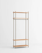 ราวแขวนผ้า MOEBE แบบโมดูลาร์ ทำจากไม้โอ๊กสไตล์สแกนดิเนเวียน นำเข้าโดย Old Pine Trees ปรับแต่งได้ไม่สิ้นสุด เพิ่มชิ้นส่วนหรือปรับรูปแบบได้ตามต้องการ โครงสร้างแบบคอมโพเนนต์ แข็งแรง ใช้งานได้นาน เหมาะสำหรับการจัดเก็บเสื้อผ้าและตกแต่งบ้านในสไตล์สแกนดิเนเวียนอย่างเป็นระเบียบ