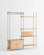 ราวแขวนผ้า MOEBE แบบโมดูลาร์ ทำจากไม้โอ๊กสไตล์สแกนดิเนเวียน นำเข้าโดย Old Pine Trees ปรับแต่งได้ไม่สิ้นสุด เพิ่มชิ้นส่วนหรือปรับรูปแบบได้ตามต้องการ โครงสร้างแบบคอมโพเนนต์ แข็งแรง ใช้งานได้นาน เหมาะสำหรับการจัดเก็บเสื้อผ้าและตกแต่งบ้านในสไตล์สแกนดิเนเวียนอย่างเป็นระเบียบ