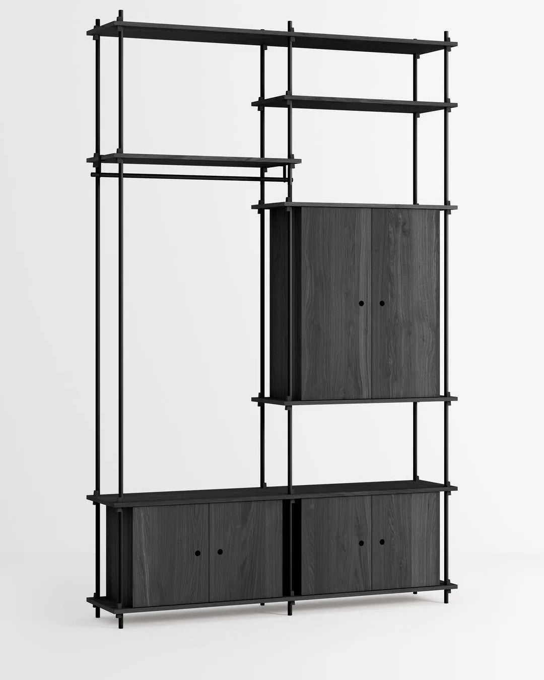 ราวแขวนผ้า MOEBE แบบโมดูลาร์ ทำจากไม้โอ๊กสไตล์สแกนดิเนเวียน นำเข้าโดย Old Pine Trees ปรับแต่งได้ไม่สิ้นสุด เพิ่มชิ้นส่วนหรือปรับรูปแบบได้ตามต้องการ โครงสร้างแบบคอมโพเนนต์ แข็งแรง ใช้งานได้นาน เหมาะสำหรับการจัดเก็บเสื้อผ้าและตกแต่งบ้านในสไตล์สแกนดิเนเวียนอย่างเป็นระเบียบ