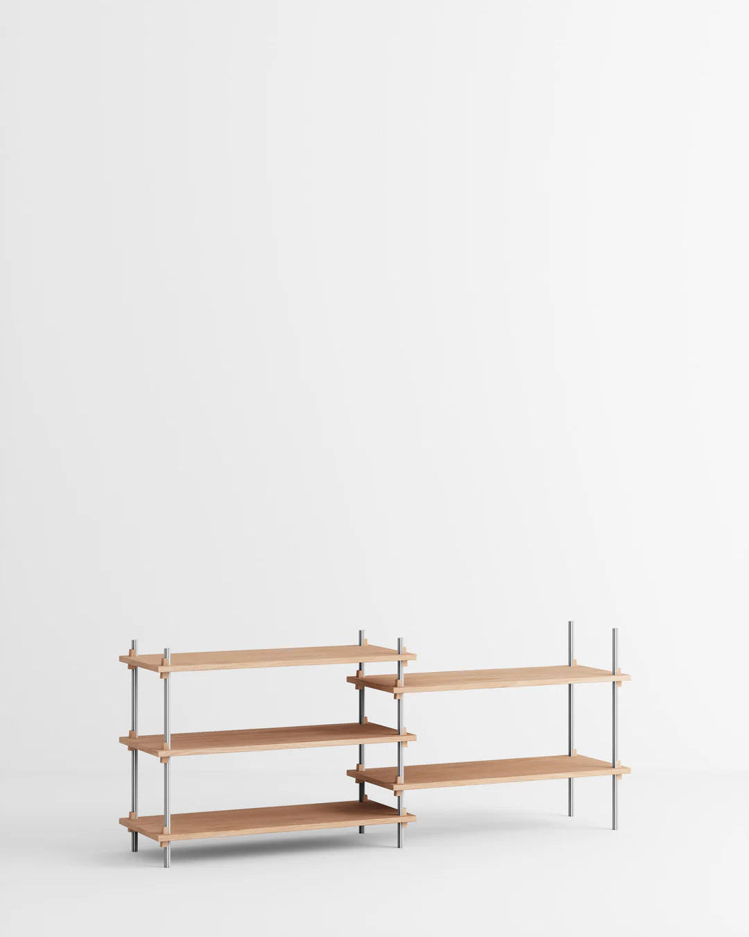 ชั้นวางของจาก MOEBE ดีไซน์เรียบง่ายแบบสแกนดิเนเวีย
ปรับเปลี่ยนได้ตามพื้นที่และการใช้งาน ผลิตจากไม้โอ๊กแท้และเหล็กเคลือบสีพาวเดอร์
สะท้อนแนวคิดของ Old Pine Trees เรื่องความงามที่ใช้งานได้จริงและอยู่กับเราได้นาน