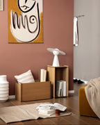 MOEBE Storage Box กล่องเก็บของไม้โอ๊กแบบมินิมัล วางได้ทั้งแนวนอนและแนวตั้ง ใช้เป็นกล่องเก็บของหรือโต๊ะข้าง โต๊ะหัวเตียง จำหน่ายโดย Old Pine Trees