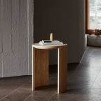 Made by Choice AIRISTO Side Table / Stool เฟอร์นิเจอร์ multifunctional ไม้ ash พร้อม asymmetric foot structure ออกแบบโดย Joanna Laajisto