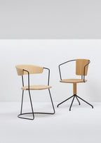 Mattiazzi MC9 UNCINO Version C เก้าอี้ไม้ ash พร้อมโครง metal sled base ออกแบบโดย Ronan & Erwan Bouroullec