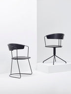 Mattiazzi MC9 UNCINO Version C เก้าอี้ไม้ ash พร้อมโครง metal sled base ออกแบบโดย Ronan & Erwan Bouroullec