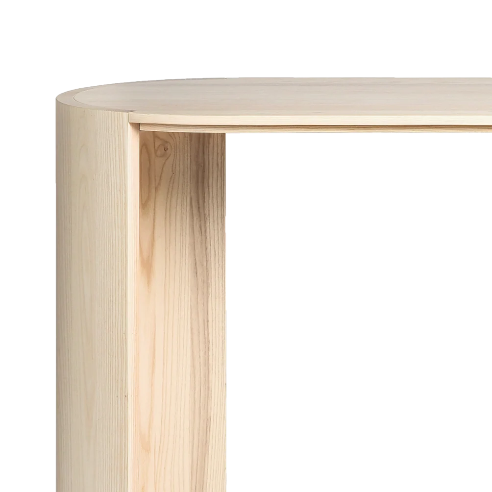 Made by Choice AIRISTO Work Desk โต๊ะทำงานไม้ ash พร้อม asymmetric foot structure ออกแบบโดย Joanna Laajisto