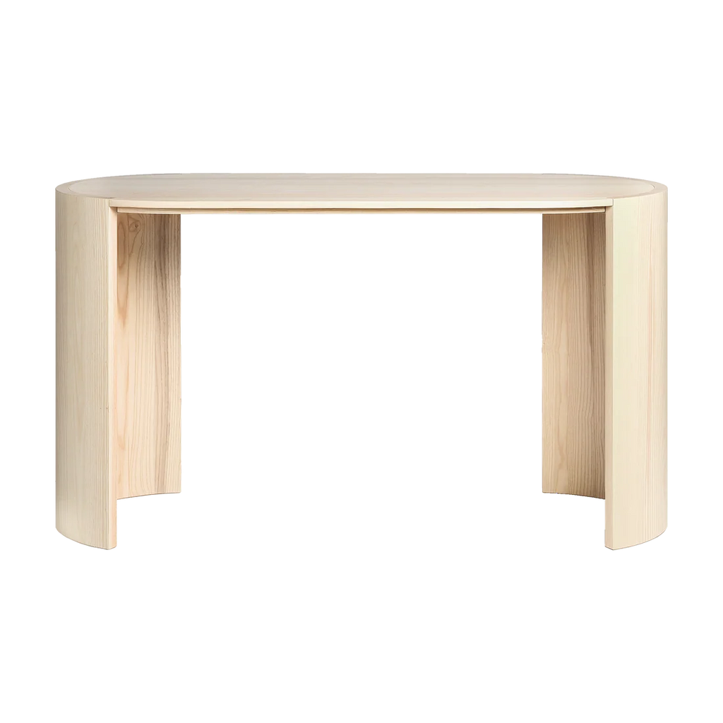 Made by Choice AIRISTO Work Desk โต๊ะทำงานไม้ ash พร้อม asymmetric foot structure ออกแบบโดย Joanna Laajisto