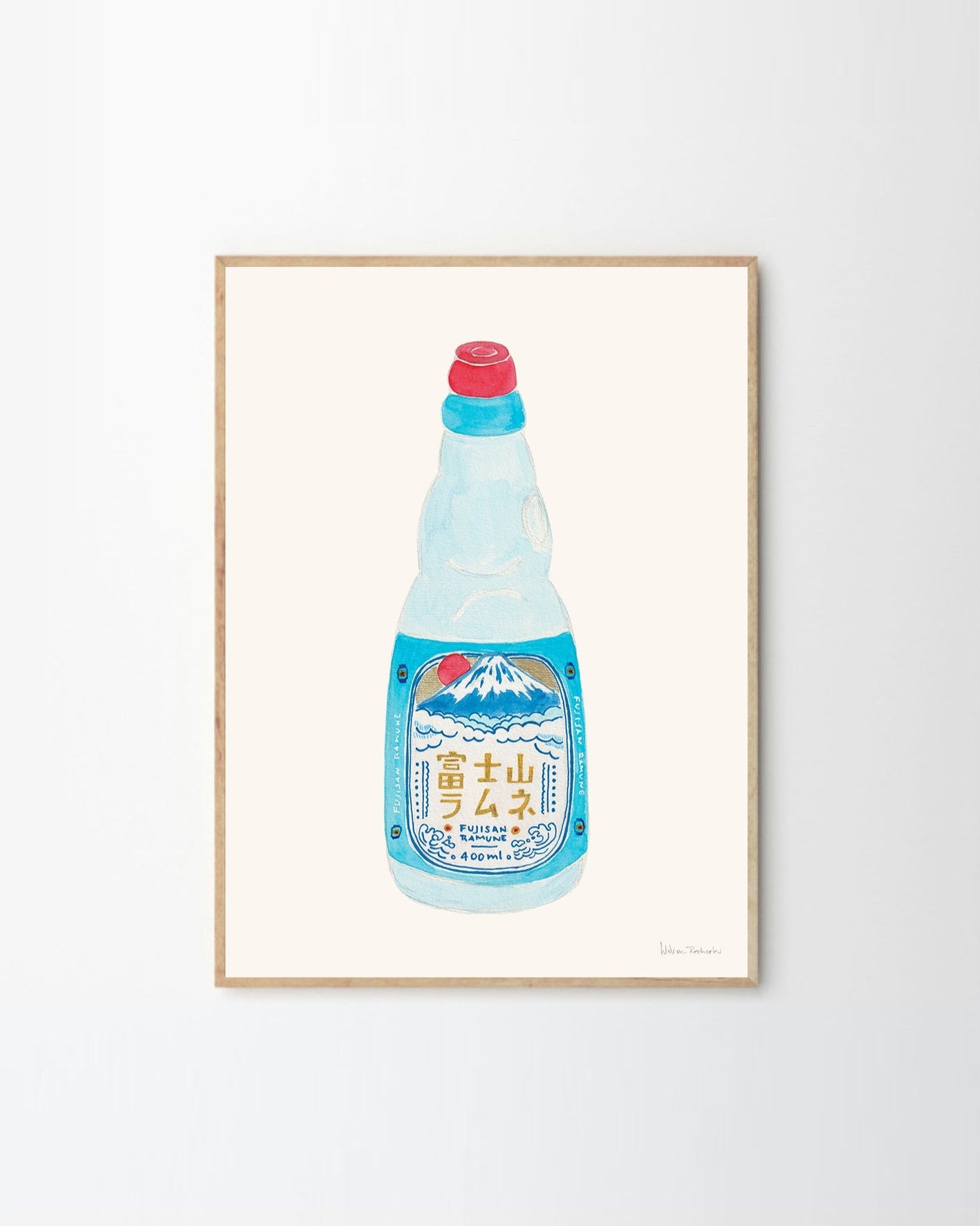 โปสเตอร์ Fujisan Ramune by Melina Pecharkri จาก The Poster Club สินค้าลิขสิทธิ์แท้นำเข้าโดย Old Pine Trees