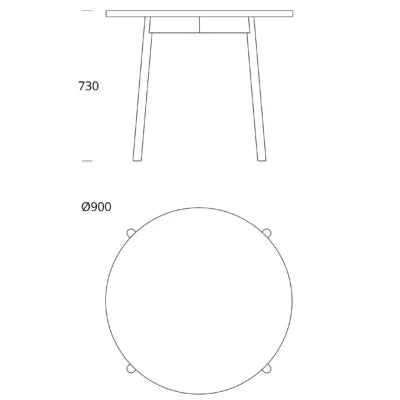 Skandi Round Café Table
