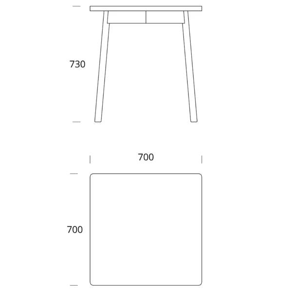 Skandi Square Café Table