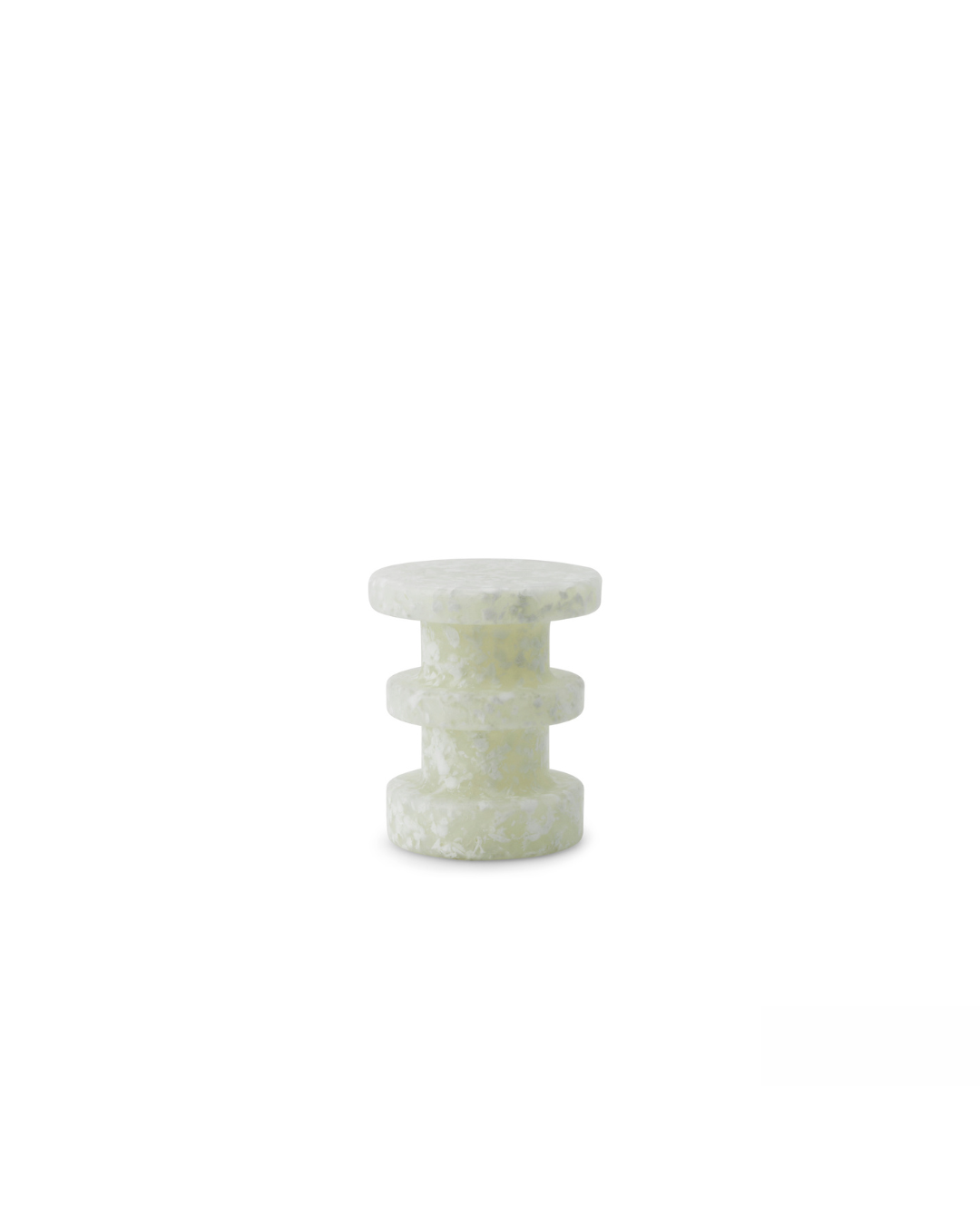 ของตกแต่งตั้งโต๊ะรูปเก้าอี้สตูล Normann Copenhagen Bit Stool Miniature สีขาว ผลิตจากพลาสติกรีไซเคิล