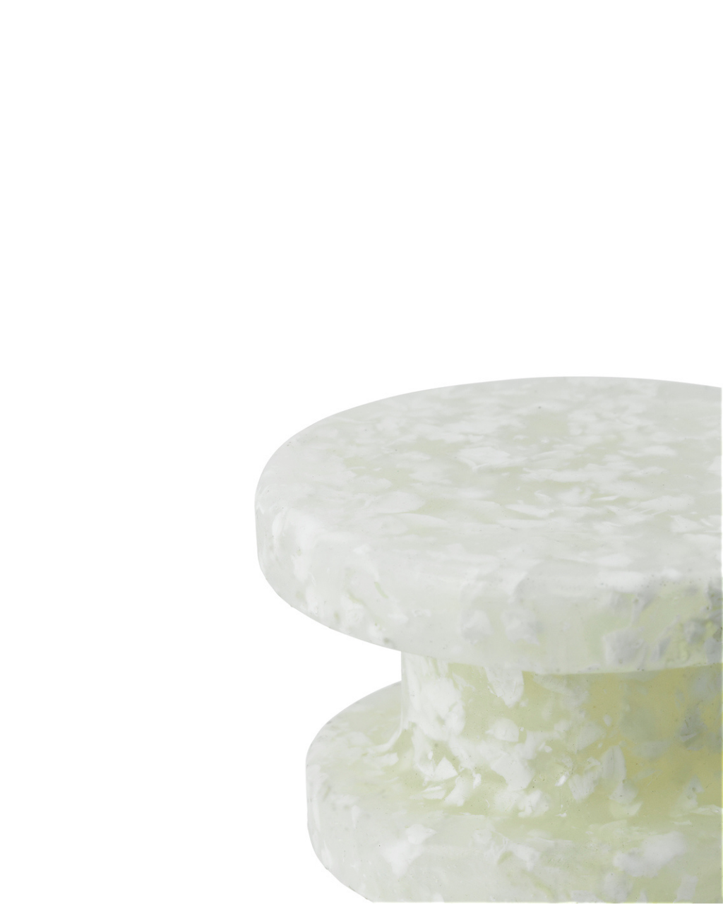 ของตกแต่งตั้งโต๊ะรูปเก้าอี้สตูล Normann Copenhagen Bit Stool Miniature สีขาว ผลิตจากพลาสติกรีไซเคิล