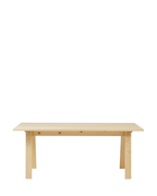 Ishinomaki Laboratory Os Table โต๊ะไม้โครงสร้าง A-frame พร้อมร่องกลางสำหรับสายไฟ ออกแบบโดย Paul Vaugoyeau