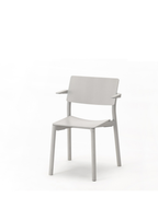 Karimoku New Standard Panorama Armchair เก้าอี้ไม้โอ๊คที่นั่งไม้อัดดัดโค้งพร้อมที่วางแขน ออกแบบโดย Geckeler Michels