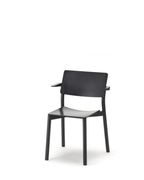 Karimoku New Standard Panorama Armchair เก้าอี้ไม้โอ๊คที่นั่งไม้อัดดัดโค้งพร้อมที่วางแขน ออกแบบโดย Geckeler Michels
