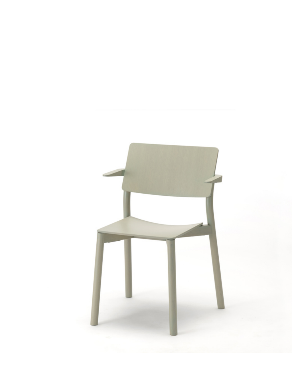 Karimoku New Standard Panorama Armchair เก้าอี้ไม้โอ๊คที่นั่งไม้อัดดัดโค้งพร้อมที่วางแขน ออกแบบโดย Geckeler Michels