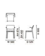 Karimoku New Standard Panorama Armchair เก้าอี้ไม้โอ๊คที่นั่งไม้อัดดัดโค้งพร้อมที่วางแขน ออกแบบโดย Geckeler Michels