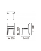 Karimoku New Standard Panorama Chair เก้าอี้ไม้โอ๊คที่นั่งไม้อัดดัดโค้ง ออกแบบโดย Geckeler Michels