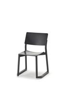 Karimoku New Standard Panorama Chair with Runners เก้าอี้ไม้โอ๊คที่นั่งไม้อัดดัดโค้ง ออกแบบโดย Geckeler Michels
