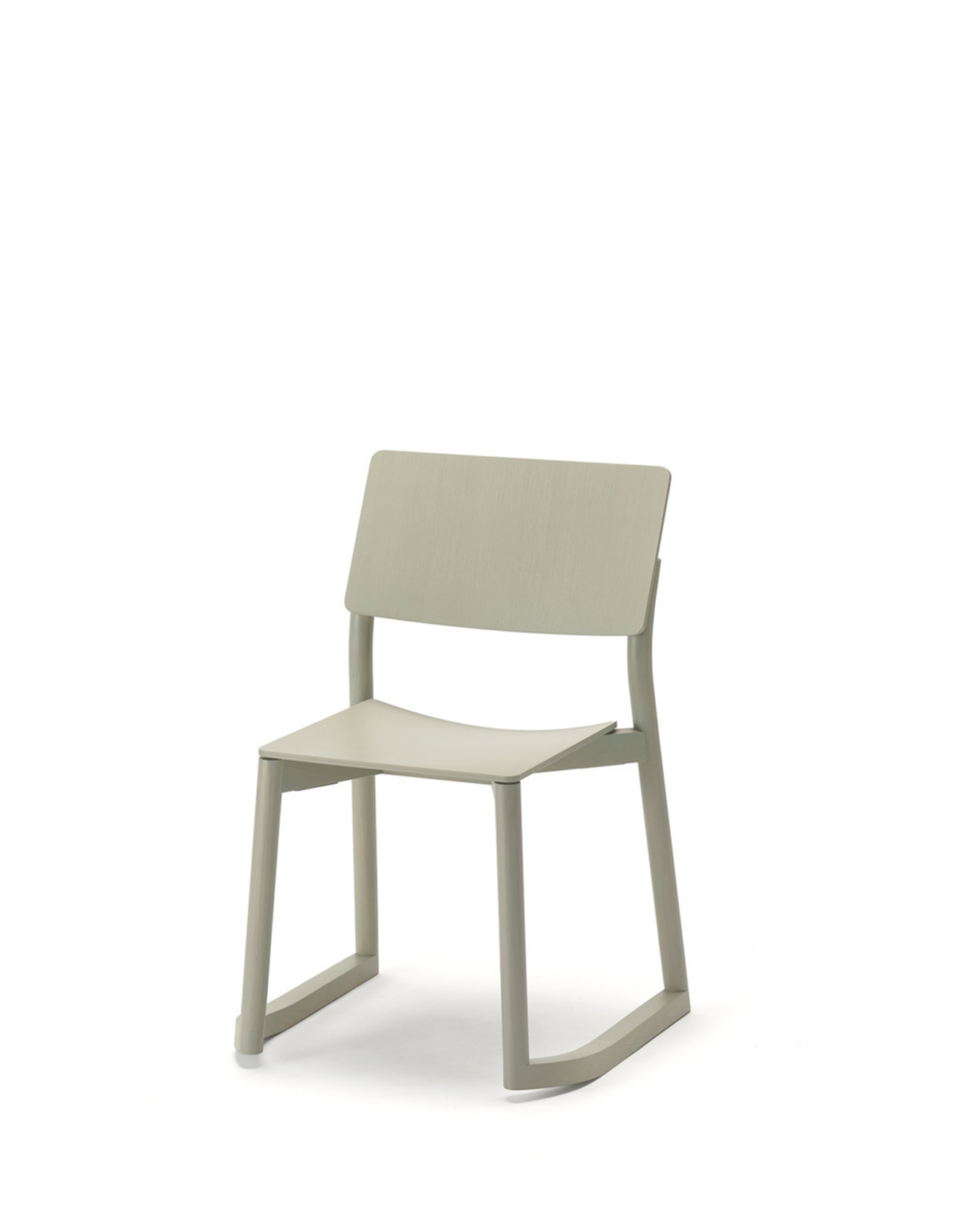 Karimoku New Standard Panorama Chair with Runners เก้าอี้ไม้โอ๊คที่นั่งไม้อัดดัดโค้ง ออกแบบโดย Geckeler Michels
