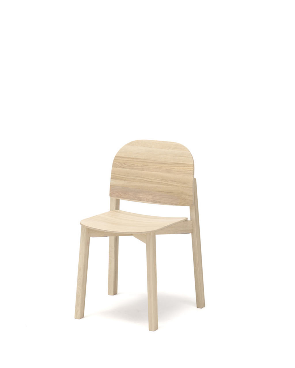 Karimoku New Standard Polar Chair เก้าอี้ไม้โอ๊คที่นั่งไม้อัดดัดโค้ง ออกแบบโดย Moritz Schlatter