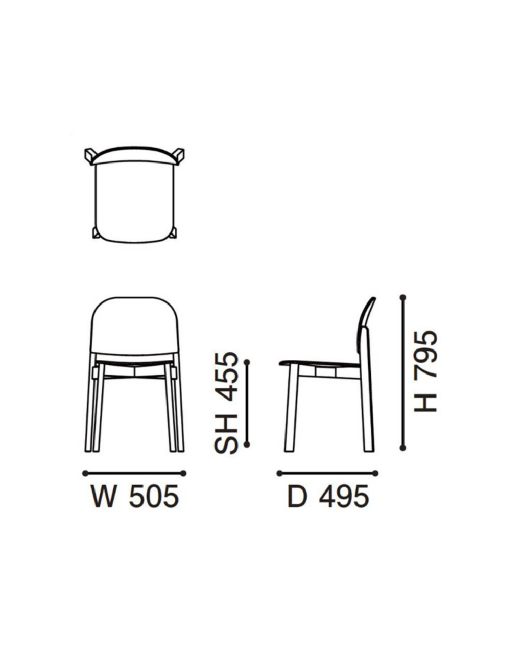 Karimoku New Standard Polar Chair เก้าอี้ไม้โอ๊คที่นั่งไม้อัดดัดโค้ง ออกแบบโดย Moritz Schlatter