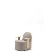 Karimoku New Standard Polar Lounge Chair S with Arms เก้าอี้เลานจ์เบาะบุผ้าพร้อมที่วางแขนไม้โอ๊ค ออกแบบโดย Moritz Schlatter