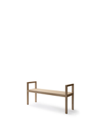 Nikari Seminar KVI2 Bench ม้านั่ง birch, ash หรือ oak พร้อม option เบาะนั่ง ออกแบบโดย Kari Virtanen