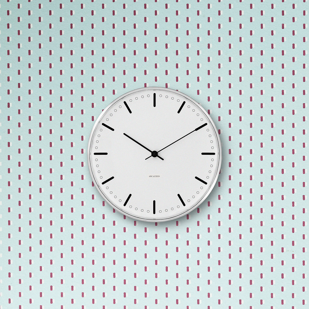 นาฬิกาแขวนผนัง Arne Jacobsen City Hall Wall Clock ดีไซน์มินิมอล คลาสสิกเรียบง่าย สไตล์เดนมาร์ก จัดจำหน่ายโดย Old Pine Trees
