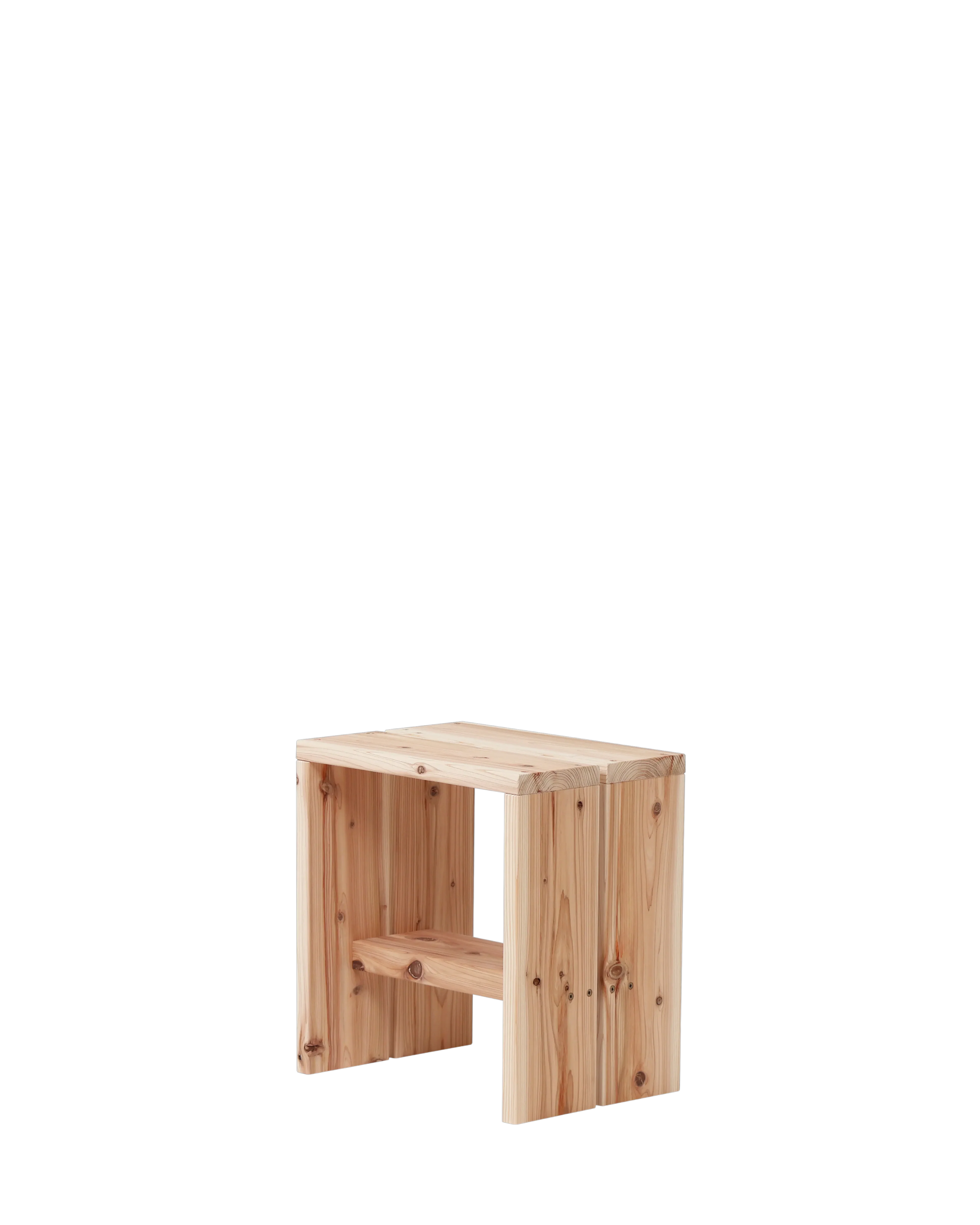 Ishinomaki Laboratory Stand Stool สตูลไม้มีร่องตรงกลางที่นั่ง ออกแบบโดย TORAFU ARCHITECTS